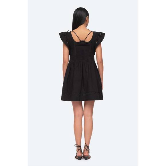 NEW SEA willa mini dress in black - Picture 4 of 4